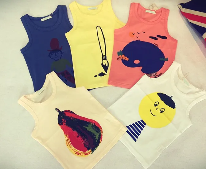 

INS HOT BOBO CHOSES SLEEVELESS T SHIRTS BOYS CLOTHING GIRLS CLOTHING KIDS SUMMER CLEAR STOCK SPECIAL OFFER CHEAP CLOTHES COTTON