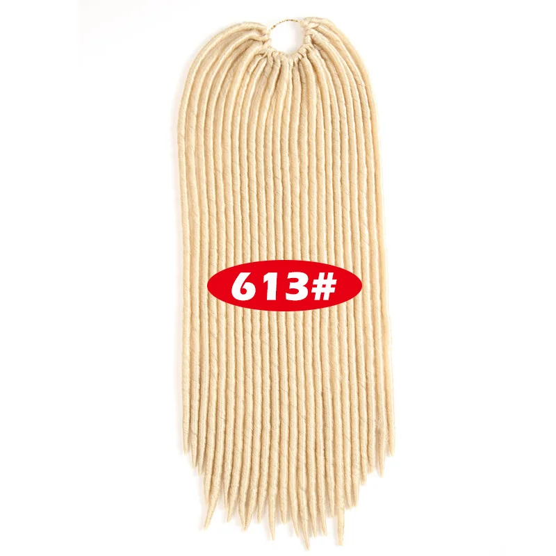 SAMBRAID прямо искусственные локоны в стиле Crochet волос Синтетические косички, волосы, 18 дюймов крючком оплетки для наращивания волос 24 шт./упаковка - Цвет: #613