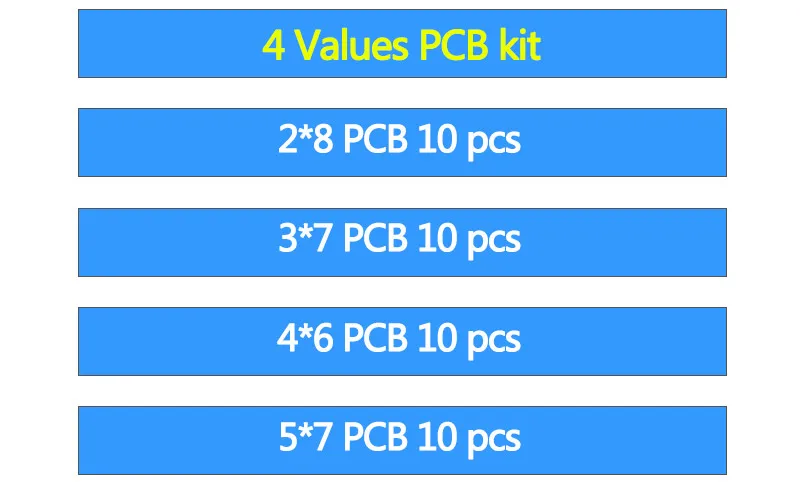 4 шт. 5x7 4x6 3x7 2x8 см 5*7 4*6 3*7 2*8 Двусторонняя Медь Прототип pcb Универсальный доска для Ardui