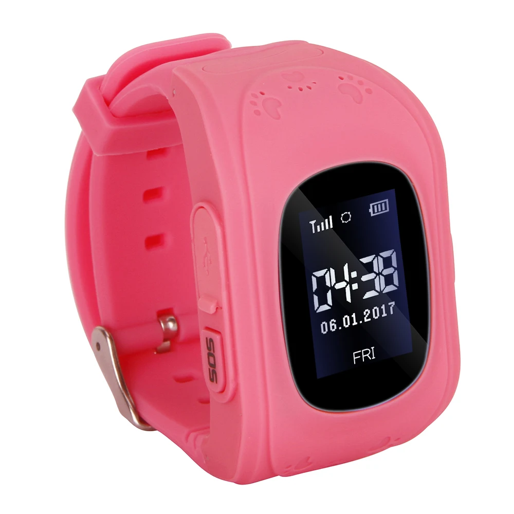 Детские умные часы-телефон для девочек и мальчиков, Детские LBS трекер в режиме реального времени, умные часы с определением местоположения, поддержка sim-карты, вызов, SOS пульт дистанционного управления - Цвет: Pink