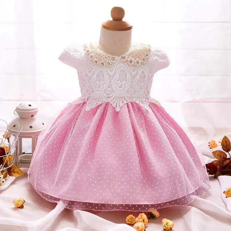 Newborn Baby Girl Christening Gown Lace Princess 1st Birthday Outfits Infant Festival Party Dress Baptism Tutu