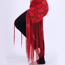 1 шт./лот,, женский кружевной сексуальный костюм для танца живота, этнический шарф с кисточками, женский шарф для танца живота, лоскутный шарф