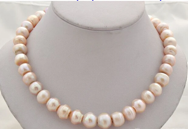 

fast17" 14mm baroque pink freshwater pearl necklace