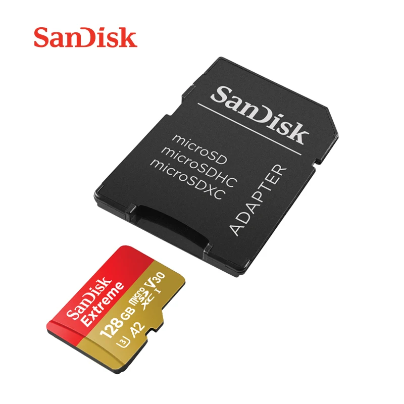 SanDisk Extreme и ультра Micro SD Card UHS-I 64 gb 128 gb 256 gb microSDXC C10 U3 V30 A2 32 GB microSDHC A1 TF карты для смартфона