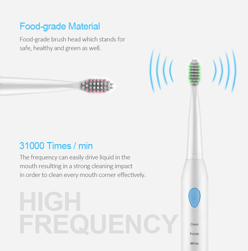 Электрическая зубная щетка перезаряжаемая звуковая зубная щетка электрическая зубная щетка детская зубная щетка гигиена полости рта щетка для ухода за зубами 5
