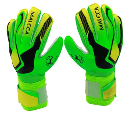 Вратарские перчатки, футбольные вратарские перчатки для мальчиков, детские футбольные вратарские перчатки - Цвет: Green