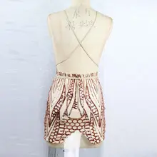 Sequin Sexy Backless Mini Vestidos Sleeveless Off Shoulder Female Strap Dress Slim Solid V-neck nightclub bandage dress