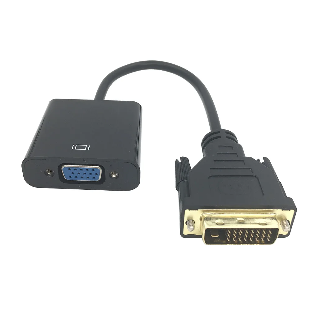 

1080P DVI to VGA Cable Converter 24+1 Male DVI I VGA Male to Female Adapter for PC Display HDTV Projector Computer