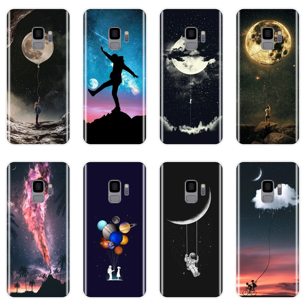 

Back Cover For Samsung Galaxy Note 9 8 5 4 Star Moon Silicone Soft Case For Samsung Galaxy S8 S9 Plus S5 S6 S7 Edge Phone Case
