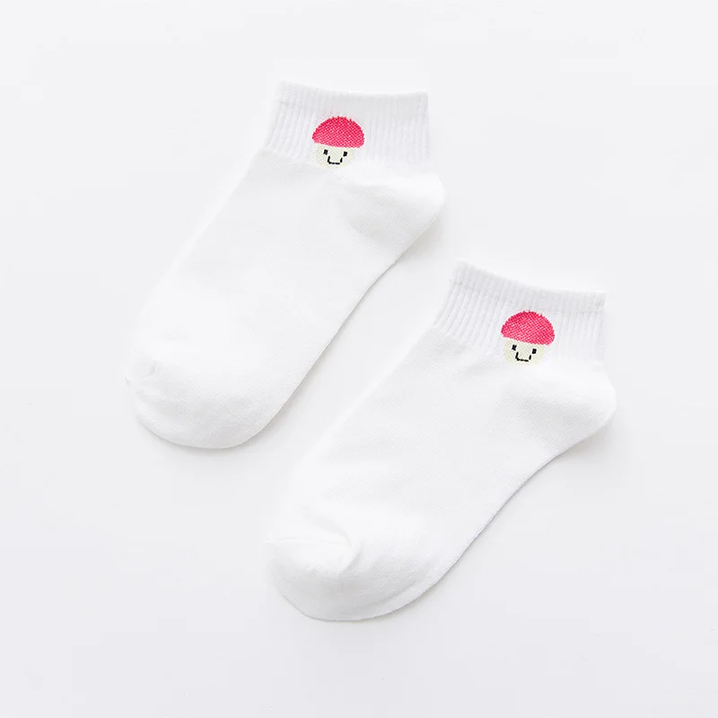 Женские брендовые хлопковые носки с героями мультфильмов Harajuku, женские милые носки для скейтборда, хипстерские модные короткие носки с животным принтом - Цвет: 4