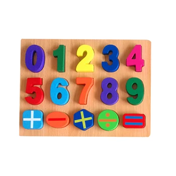 

Creative Wood Toy Wood Number Puzzle Toy Colorful Funny Educational Toy for Baby Infant Newborn