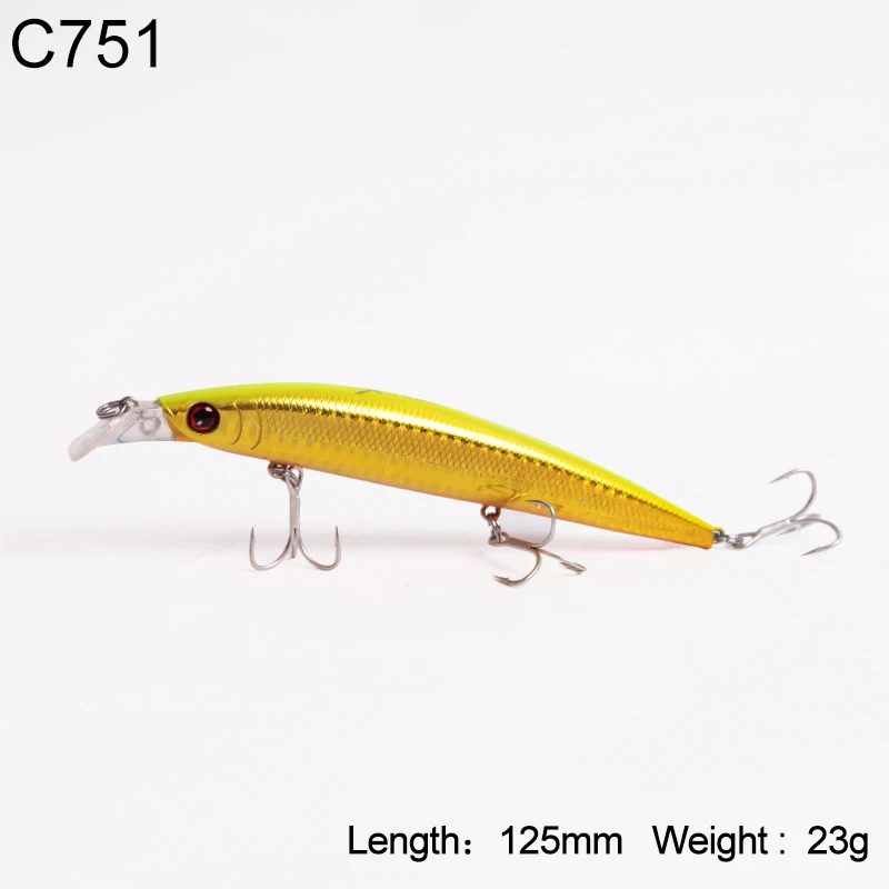 Kingdom New Jerkbait плавающие приманки для ловли гольяна 125 мм 23 г Высокое качество верхняя вода жесткие приманки хорошее действие воблеры рыболовная приманка - Цвет: 5354-C751