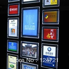 Advertisng магазин передний Дисплей светодиодный акриловый кристалл тонкий рамки для плакатов огни для A2 Размеры