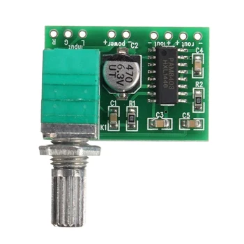 

50pcs/lot PAM8403 2 Channel USB Power Audio Amplifier Module Board 3Wx2 Volume Control