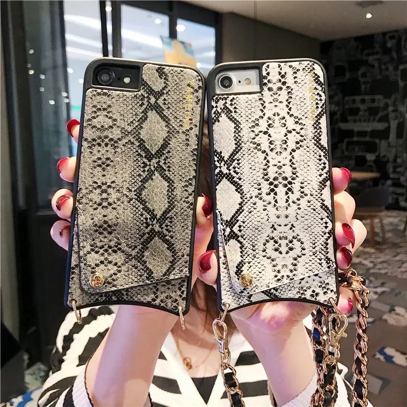 Стильный кожаный чехол со змеиной кожей для Iphone XR XS MAX X 6S 6 8 7 Plus бамперы кредитных