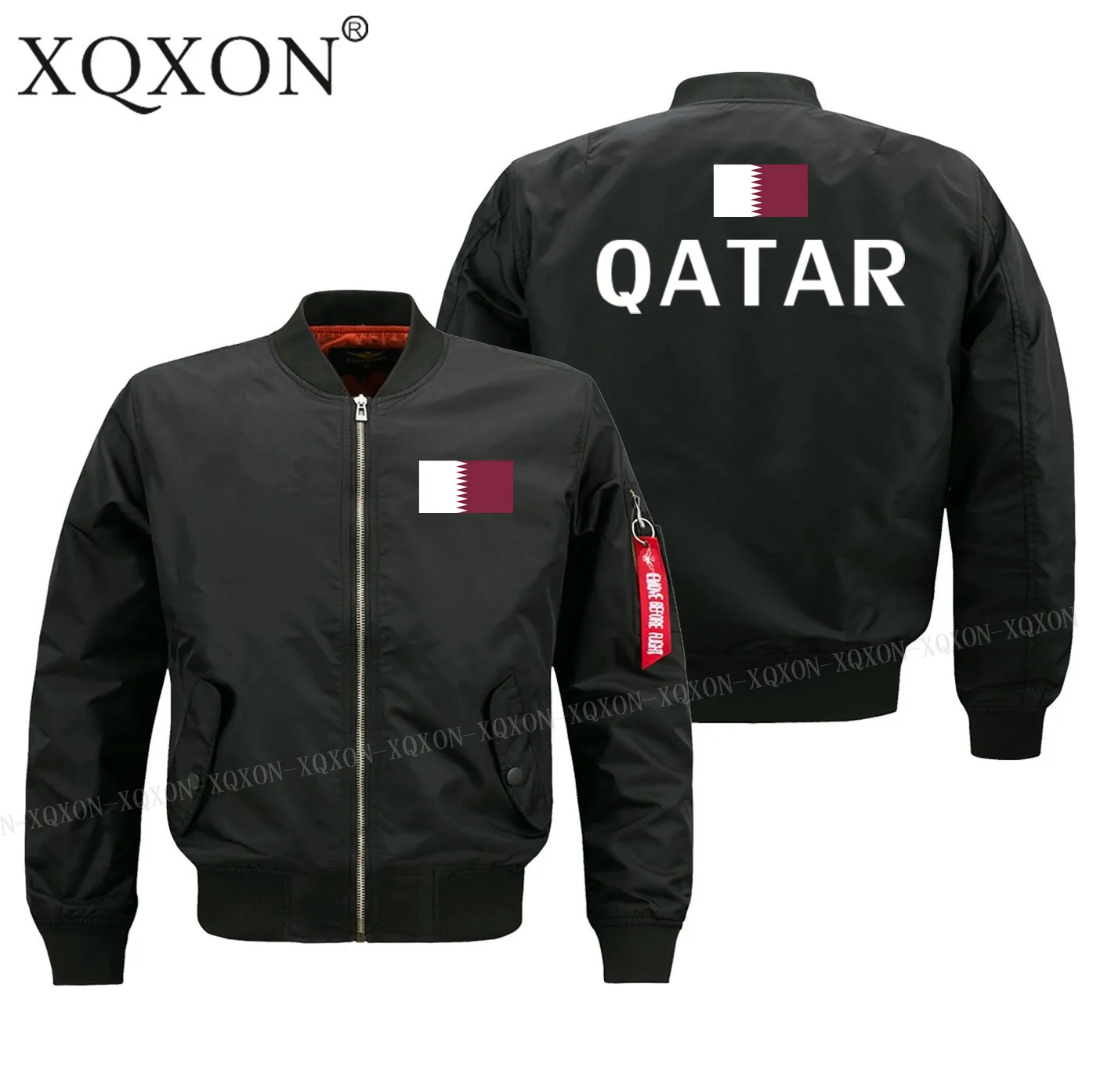 XQXON new flag design Qatar printed men jackets Coats 2018 Autumn And