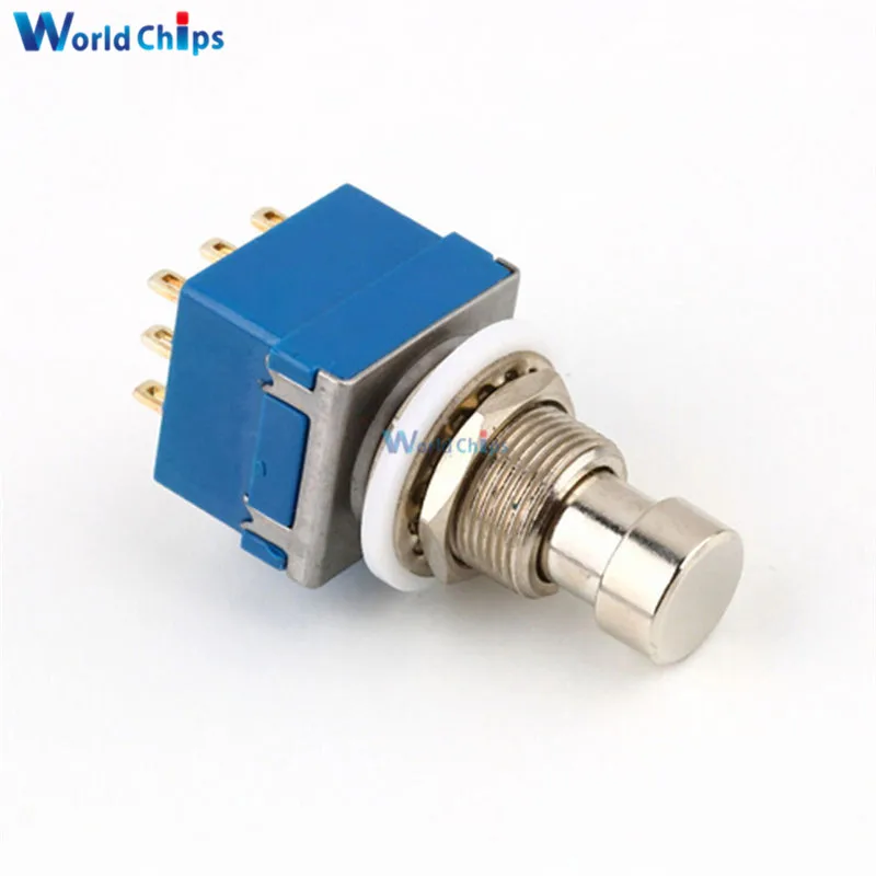 Новый 9 контактный 3PDT коробка педалей эффектов для гитары Stomp Foot Metal Switch True