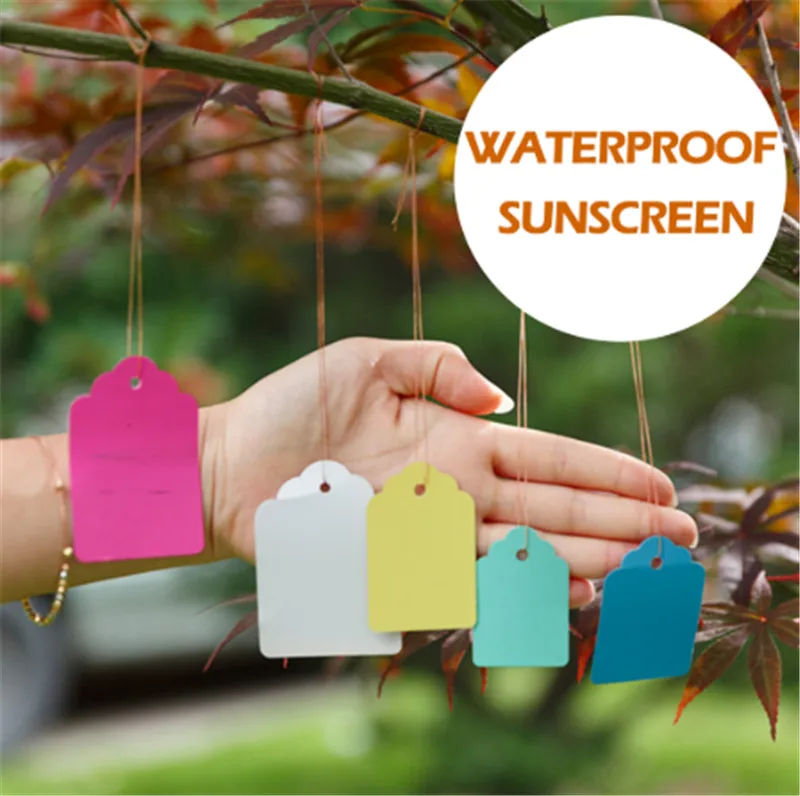 

Reusable 50 pcs Plants Hang Tag Labels Seeding Garden Flower Pot Plastic Tags Number Plate Hangting PVC Garden Tools