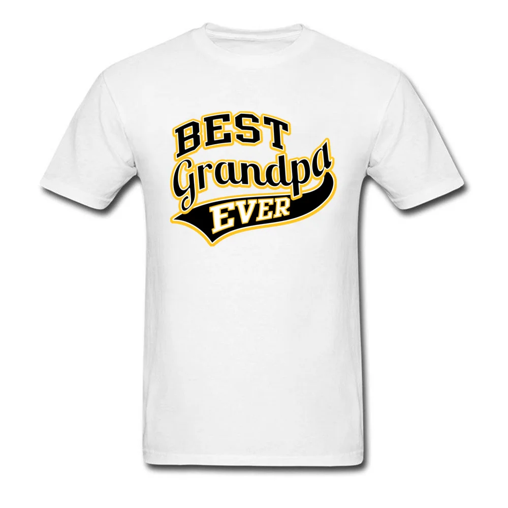 Best Grandpa Ever Cotton Fabric Europe Tops Shirts 2018 Fashion Short Sleeve Men Top T-shirts cosie Fall T Shirt O Neck Best Grandpa Ever white