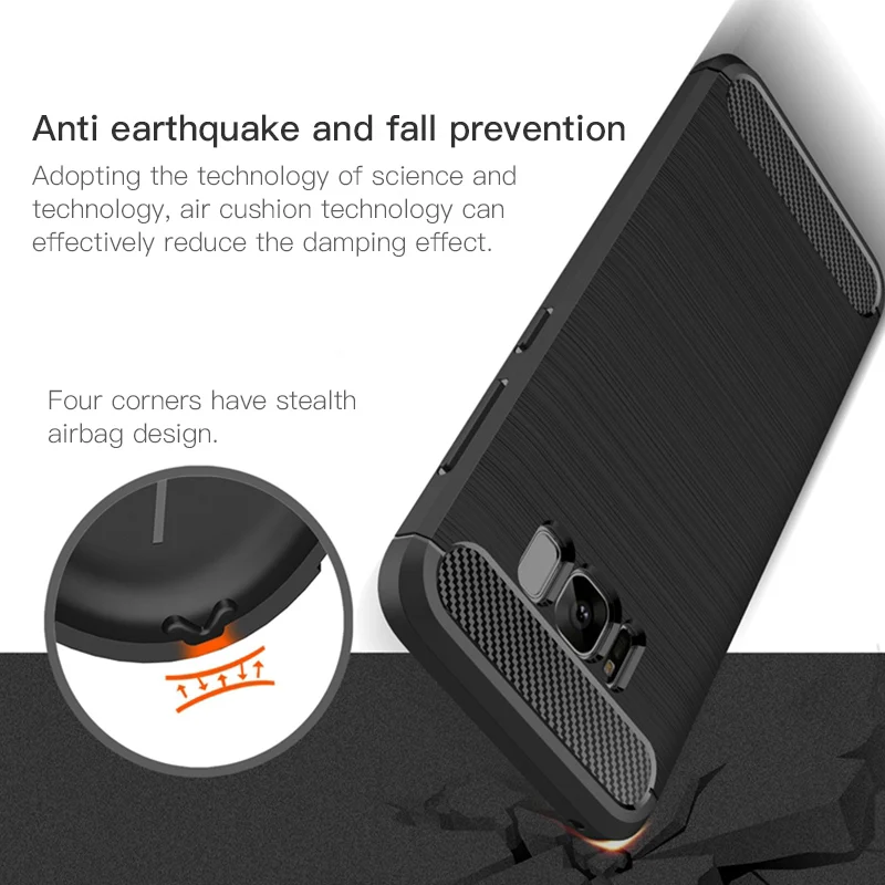 

For Samsung Galaxy S8 S9 Plus S7 S6 Edge Luxury Carbon Fiber TPU Case For Samsung S9 S8 J8 J7 J3 2018 J4 J6 prime J4 J6 plus