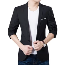 ZIOLOMA мужское бизнес-платье, пиджак, пиджак,, весенне-осенний приталенный Повседневный Одноцветный костюм на одной пуговице, отдельный пиджак