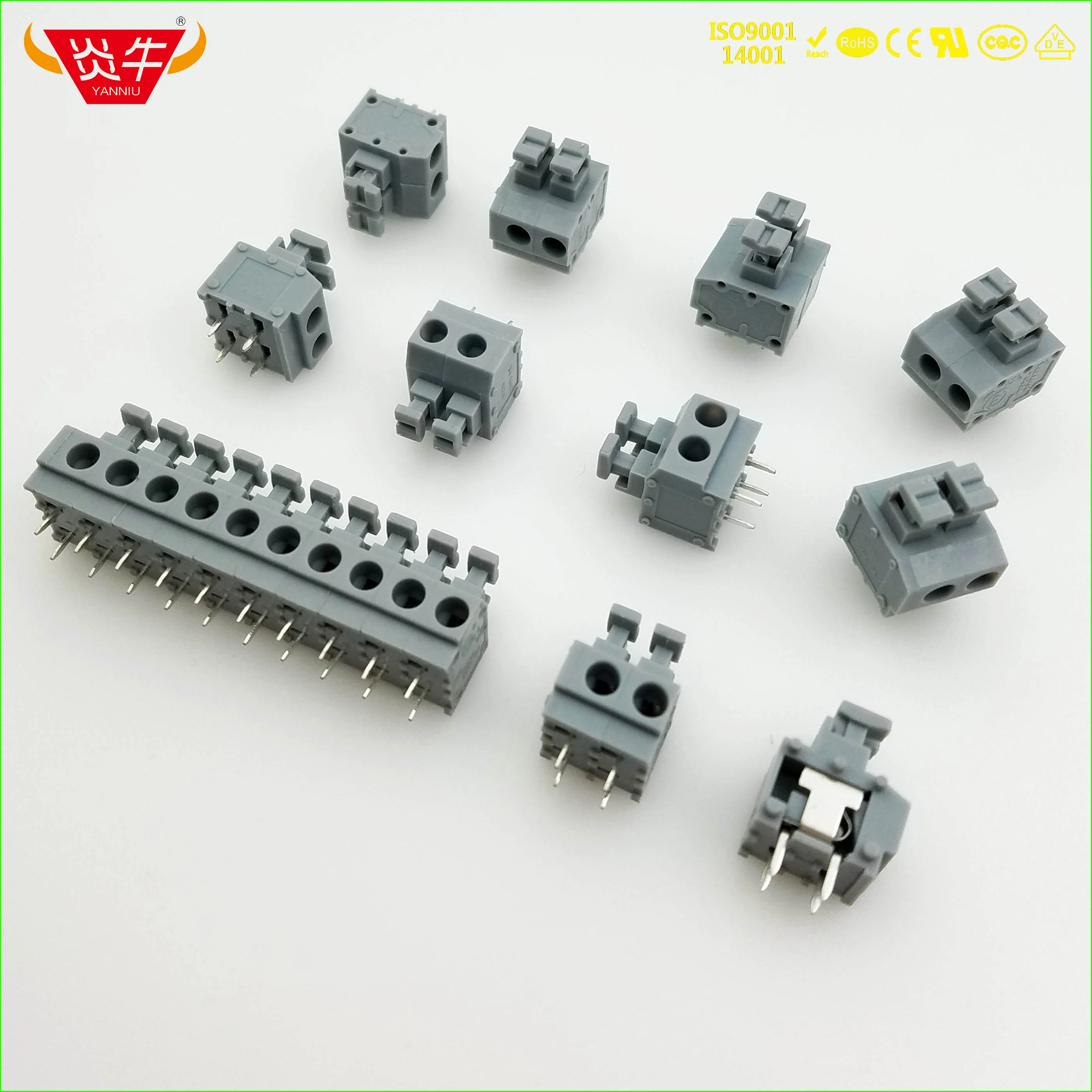 Пружинные клеммные блоки KF235 5 0 2P ~ 12P DG235 мм 2PIN 12PIN PHOENIX CONTACT EDGSON KEFA YANNIU|Клеммные