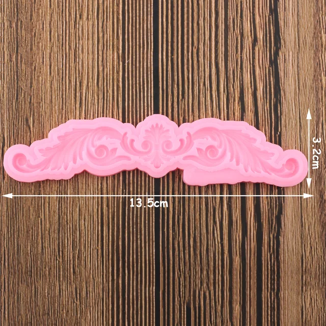 Diy Levelek Border Silikon Formák Görgetik A Kupa Topper Fondant Sütemény Díszítő Szerszámokat Csokoládé Cukorka Polimer Agyag - Image 2