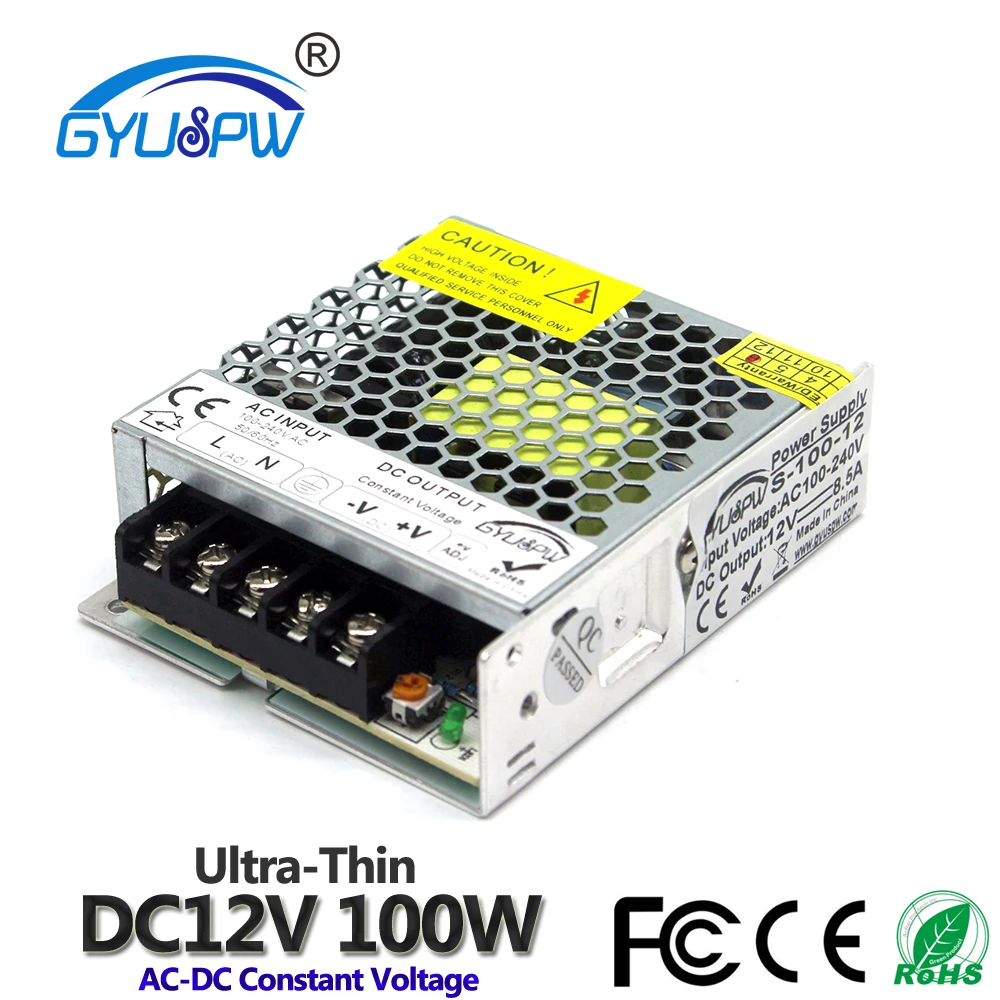 

New Led Switching Power Supply DC12V DC24V 15W 24W 36W 48W 60W 72W 100W 120W Power Source Transformer AC to DC 12V 24V SMPS