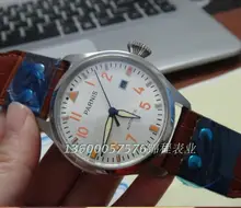 47 мм PARNIS Автоматические Self-ветер движение мужские часы big pilot циферблат Высокое качество Часы оптом x00014a
