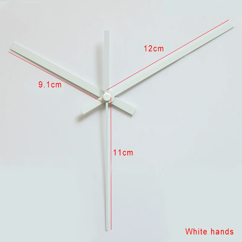 10sets S Shaft White Clock Hands Metal Aluminum Material DIY Clock Hands Quartz Clock Accessory High quality DIY Clock kits