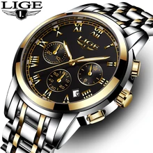 LIGE Mens Watches Top Brand Luxury Male Military Sport Luminous Watch men Business quartz-watch Male Clock Man Relogio Masculino sinobi luminous pointer mens watches top brand luxury chronograph quartz watch men sport waterproof clock male relogio masculino