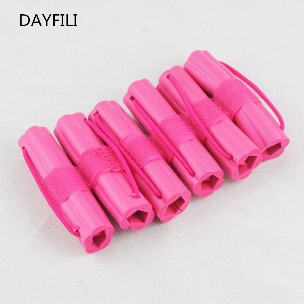 6 X Hair CuSoft Magic Sponge Foam Cushion Hair Rollers Styling Pink