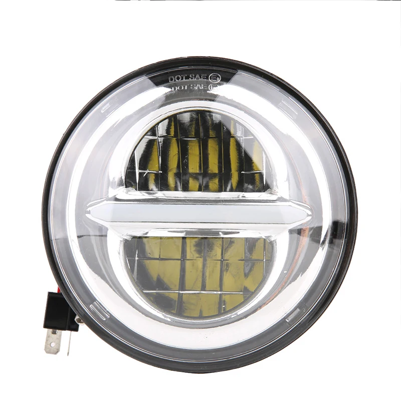 New Style Chrome 5.75 Inch LED Headlights 5 34'' white DRL 50W Motorbike Headlights For Sportster 883 XL883 FXCW FXS FXSTD 未标题-1
