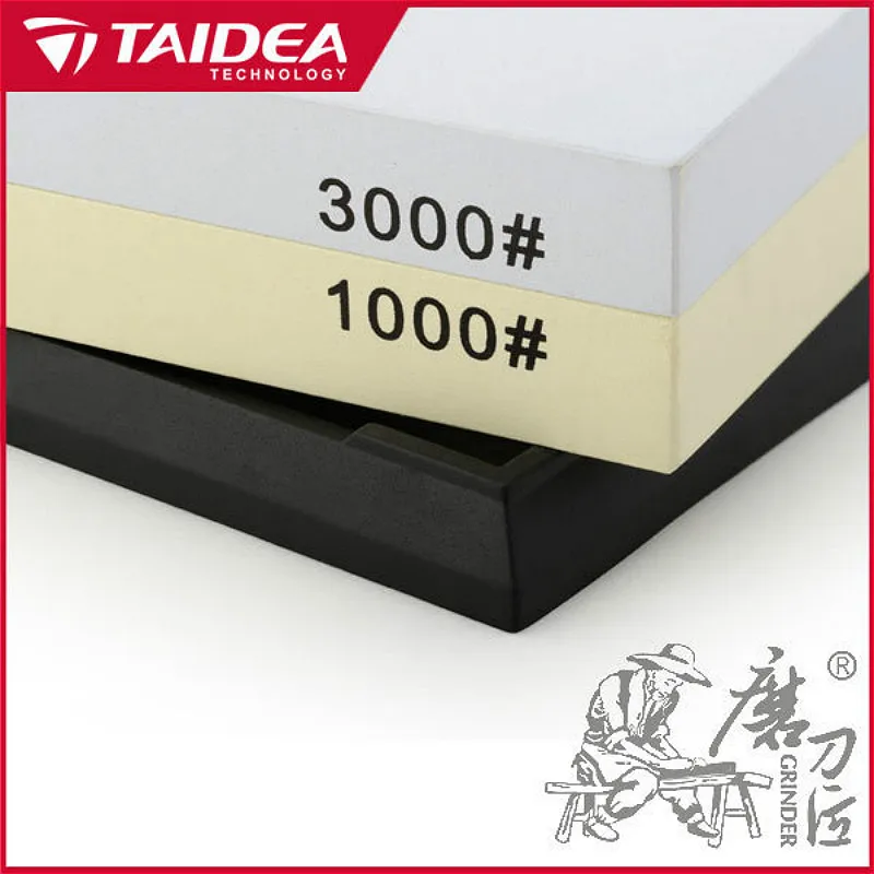 TAIDEA 1000/3000, точилка для ножей для путешествий, корунд, точильный камень, двухсторонний камень для заточки ножей, инструмент для улицы, направляющая для ножей