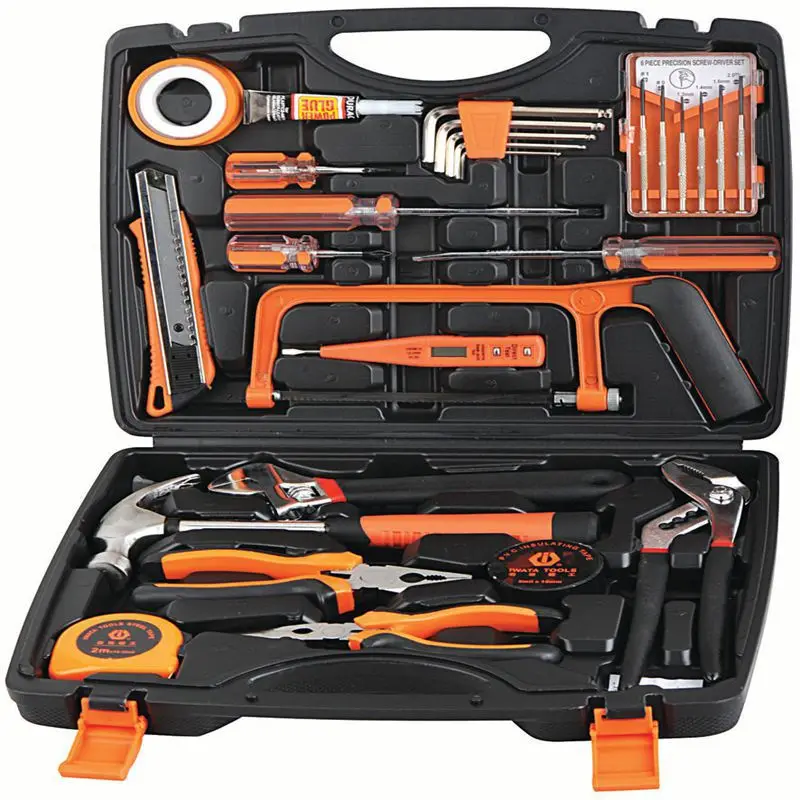 

30 tool combination package of household tool set steel toolbox plastic box factory direct special 30pc
