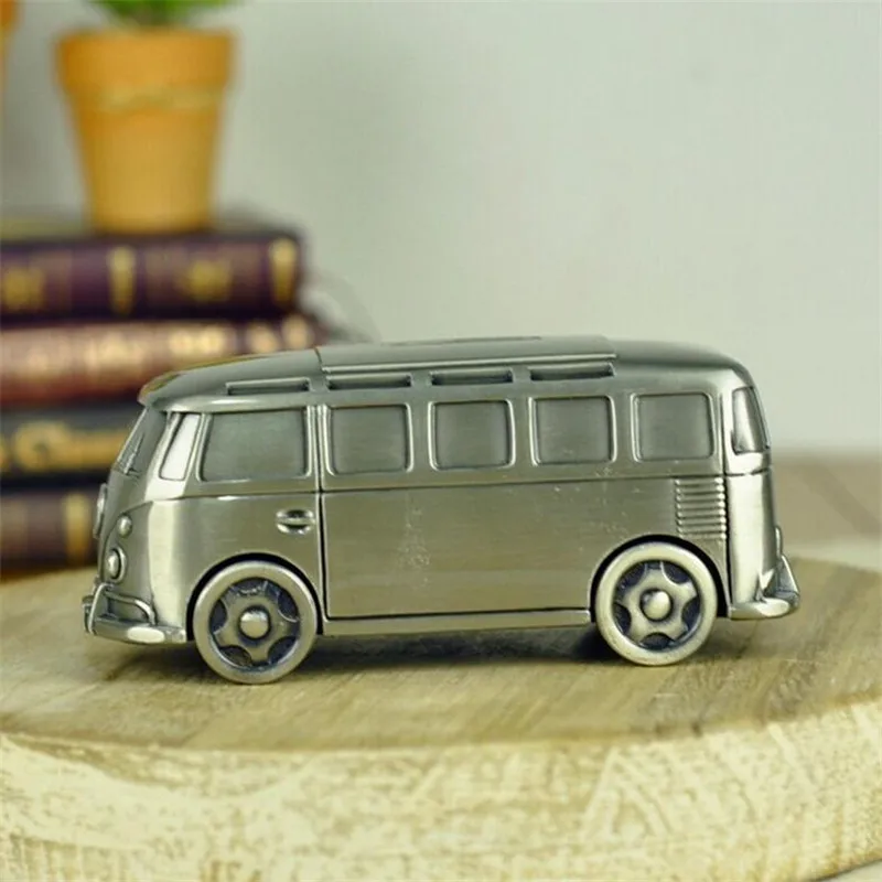 Metal Save Money Bus Car Coin Piggy Bank Saving Box Creative Gift Craft Home Decoration (2)