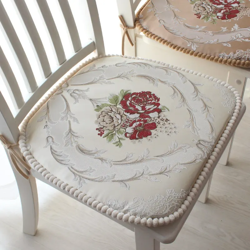 zhenaihuakai mi Утолщенная Европейская ткань Decorativos для дома, Нескользящая подушка для обеденного стула Coussins Coussin Almofada - Цвет: zhenaihuakai mi