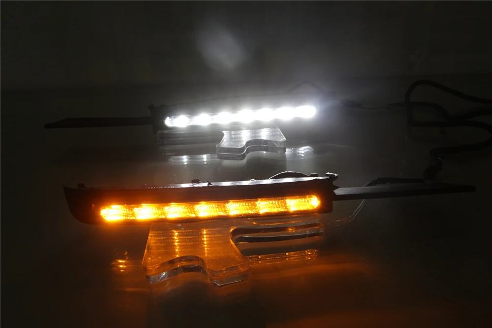 Автомобильный мигающий 2 шт. светодиодный DRL Дневной ходовой светильник с поворотником противотуманная фара для Toyota MARK X REIZ 2004 2005 2006 2007 2008 2009