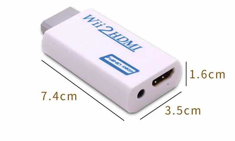  500 pz/lotto Full HD 720P 1080P Wii2HDMI Adattatore Per Wii a HDMI Converter 3.5 millimetri Audio V