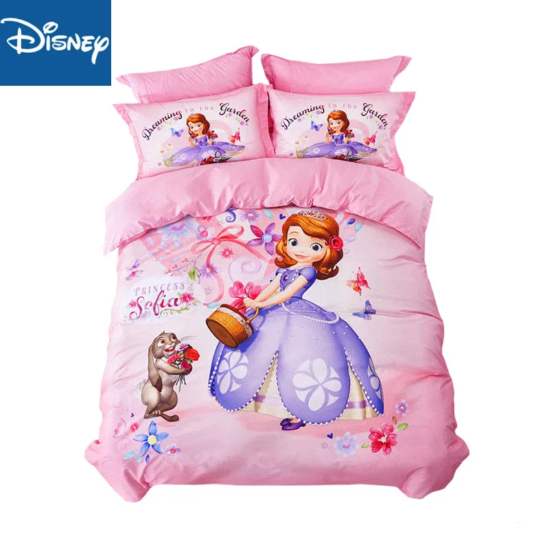 Comforter bedding sets full size quilt covers queen bed spreads fitted sheet 3-5pcs kids's birthday present pink sophia discount