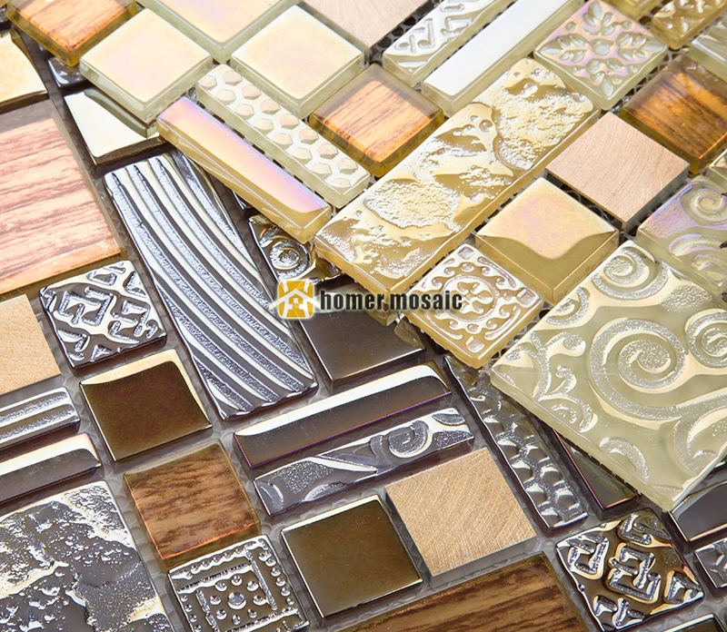 

Europe style 3D emboss crystal glass mosaic tiles EHGM1054 for kitchen backsplash bathroom shower dining room wall free shipping