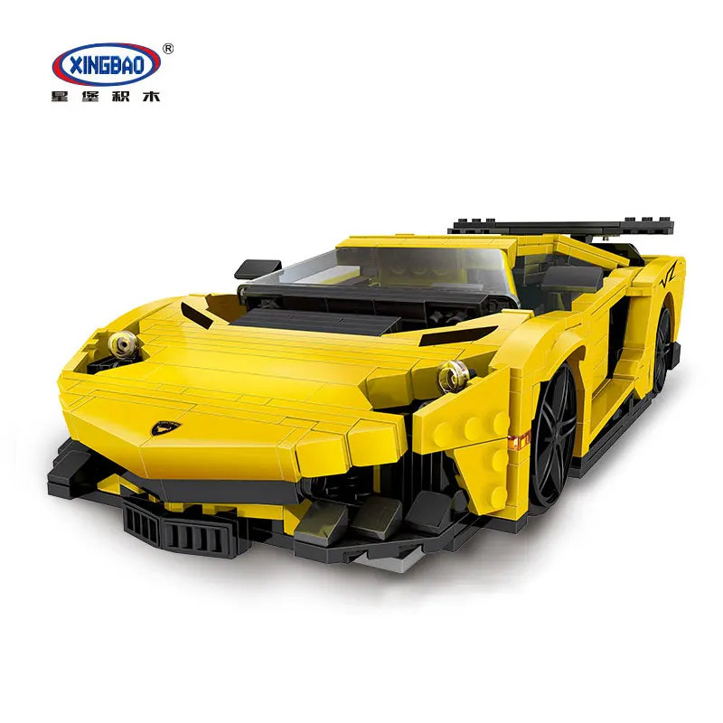 

XingBao 03008 924Pcs Block Creative MOC Technic Series The Yellow Flash Racing Car Set Educational Building Blocks Bricks Toy