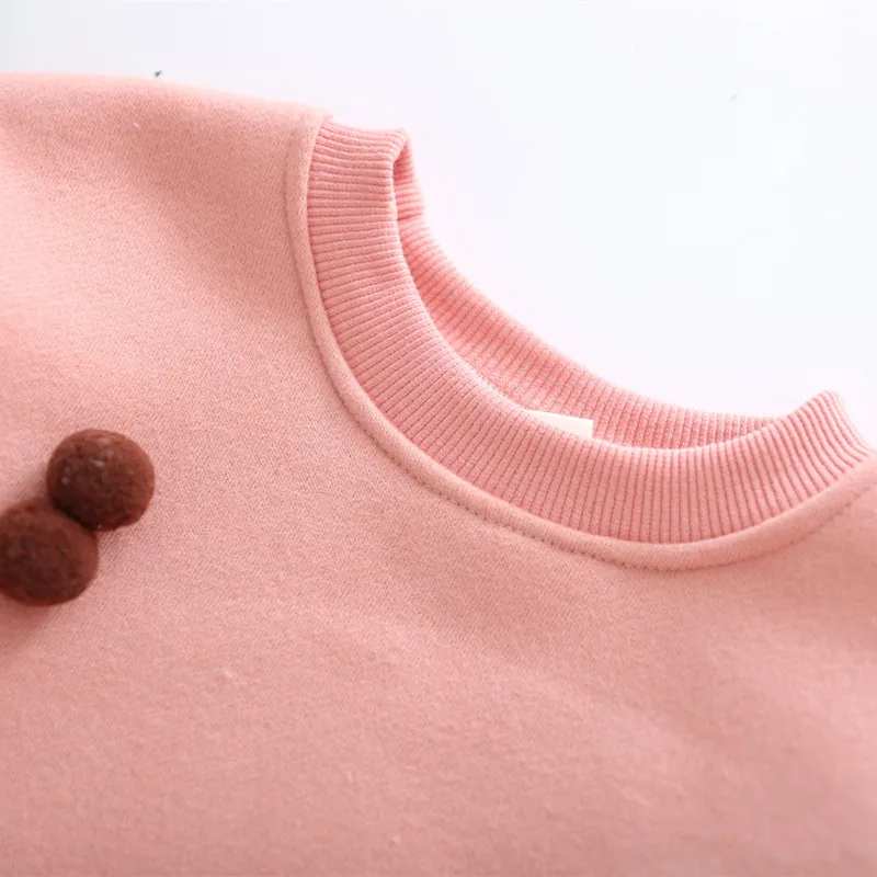 Children Girls Sweatshirts And Hooides Toddler Clothes Winter Baby Long Sleeve Plus Velvet Cute Balls Princess Pullovers Tops Children Girls Sweatshirts And Hooides Toddler Clothes Winter Baby Long Sleeve Plus Velvet Cute Balls Princess Pullovers Tops
