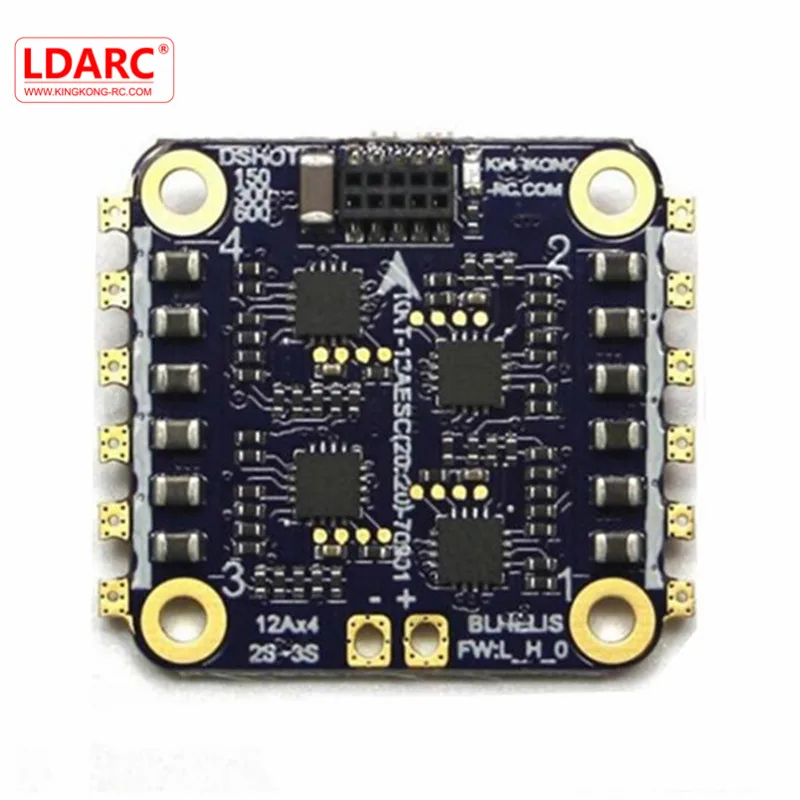 

LDARC / Kingkong KK Flytower Part 20x20mm 12A BLheli_S 2-3S DShot600 4 In 1 ESC for RC Racing Drone Multi Rotor VS Racerstar