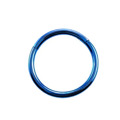 BOG-G23 титановое шарнирное сегментное кольцо для носа 16 г и 14 г ниппель кликер ушной хрящ трагус Спираль пирсинг для губ унисекс модные ювелирные изделия - Окраска металла: Dark blue