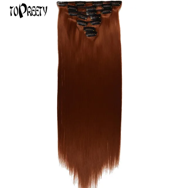 Cheap TOPREETY Heat Resistant B5 Synthetic 130gr 22" 55cm Straight 7pcs/set Clip in Hair Extensions Cheap TOPREETY Heat Resistant B5 Synthetic 130gr 22" 55cm Straight 7pcs/set Clip in Hair Extensions