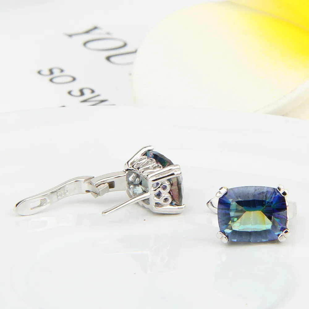 GEM'S BALLET, новинка, 10.12ct, модный натуральный голубой Мистический Кварц, ювелирный набор, 925 пробы, серебряные серьги, кольцо, набор для женщин