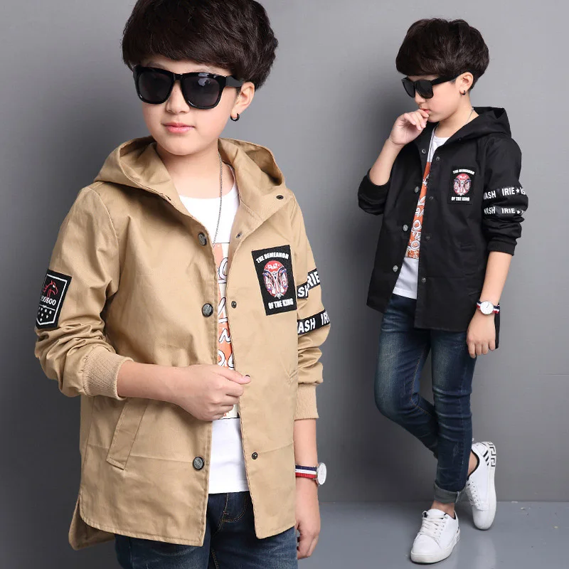 Boys Casual Jacket Spring School Boy Outerwear Autumn Children Jackets