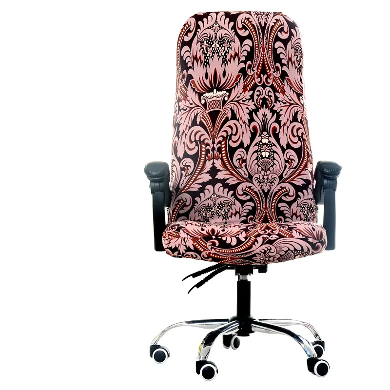 Большой размер вращающийся офисный чехол на компьютерное кресло спандекс чехлы для стульев лайкра стул стрейч чехол подходит для офисных стульев домашний декор - Цвет: 1