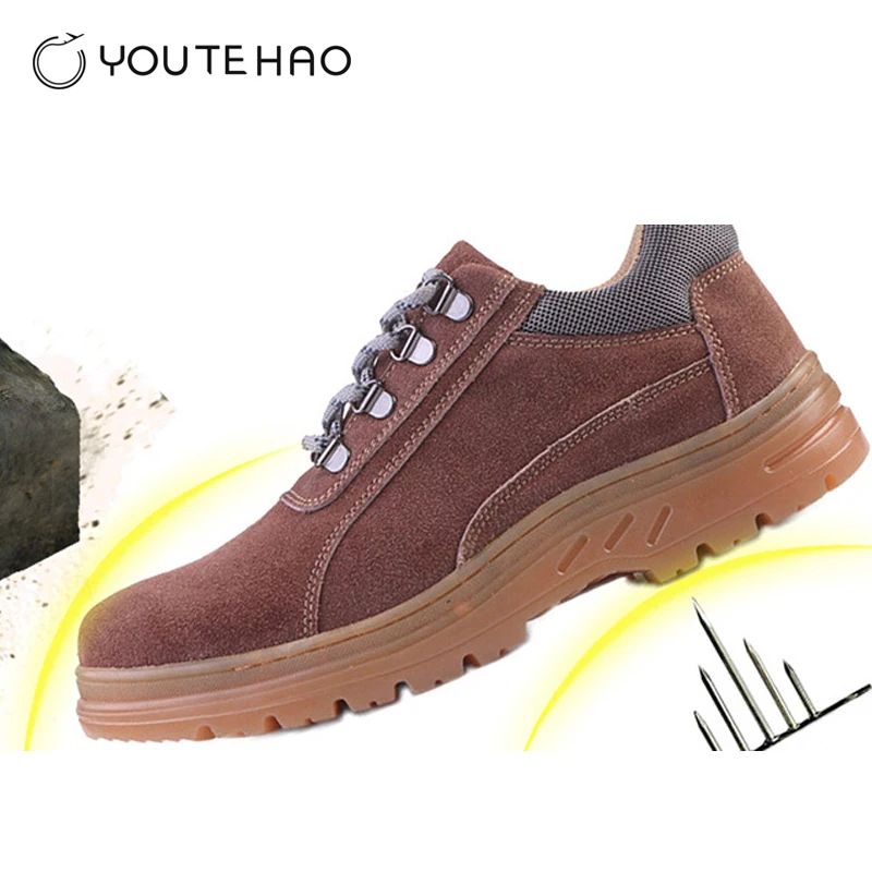 

Protector male anti-smashing anti-piercing work shoes tendon bottom wear comfortable and comfortable safety shoes